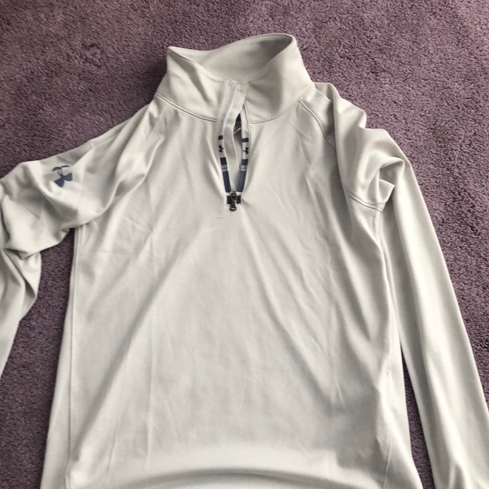 Under Armor grey zip up pullover shirt
